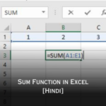 sum function in excel